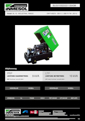 Naftové elektrocentrály INMESOL BL-10