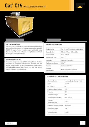 Naftové elektrocentrály Caterpillar C15-550
