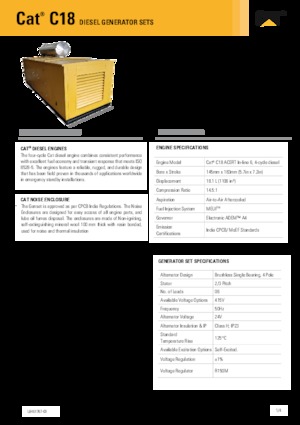 Naftové elektrocentrály Caterpillar C18-600