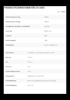 Naftové elektrocentrály Caterpillar C18-850