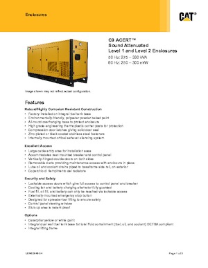Naftové elektrocentrály Caterpillar C9-DE 275