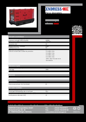Naftové elektrocentrály Endress ESE 110 IW/RS
