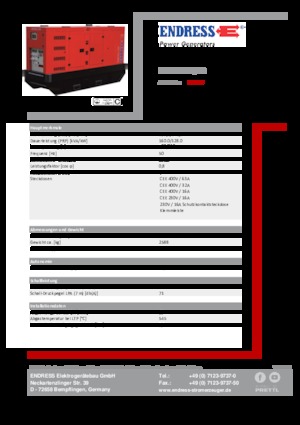 Naftové elektrocentrály Endress ESE 180 JW/RS