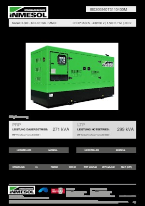 Naftové elektrocentrály INMESOL II-300