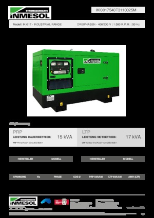 Naftové elektrocentrály INMESOL IK-017