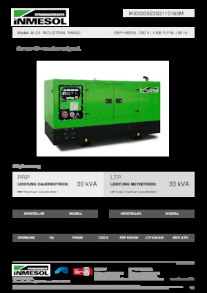 Naftové elektrocentrály INMESOL IK-33