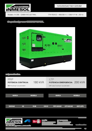 Naftové elektrocentrály INMESOL IV-200
