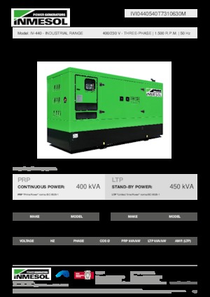 Naftové elektrocentrály INMESOL IV-440