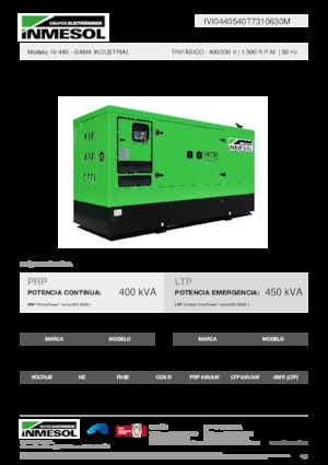 Naftové elektrocentrály INMESOL IV-440