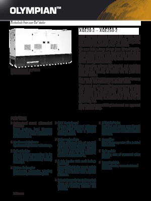 Naftové elektrocentrály Olympian XQE 250