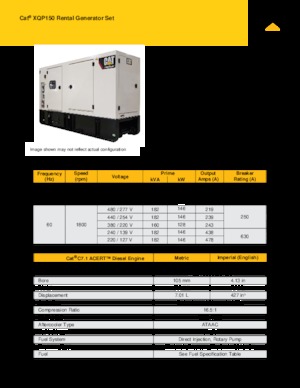 Naftové elektrocentrály Caterpillar XQP150