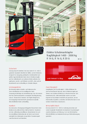 Elektrické retraky Linde R16G Std.