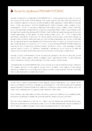 Zadní diskové žací lišty s kondicionérem Pronar PDT 260 C