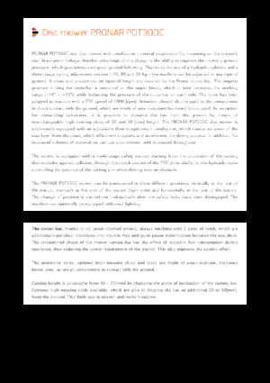 Zadní diskové žací lišty s kondicionérem Pronar PDT 300 C