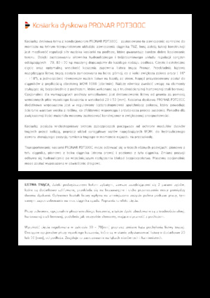 Zadní diskové žací lišty s kondicionérem Pronar PDT 300 C