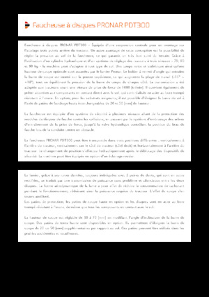 Zadní diskové žací lišty bez kondicionéru Pronar PDT 300