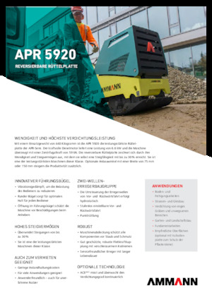 Reverzní vibrační desky Ammann APR 5920