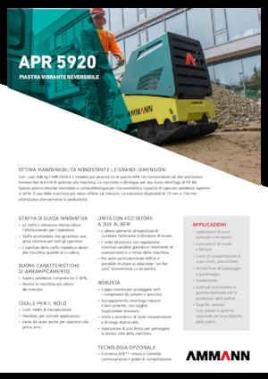 Reverzní vibrační desky Ammann APR 5920