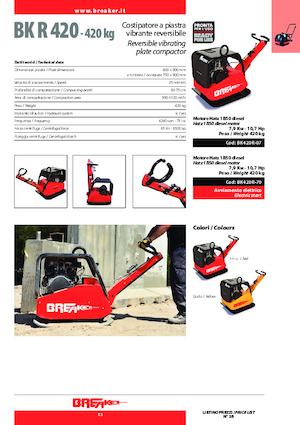 Reverzní vibrační desky Breaker BK 420 R-70