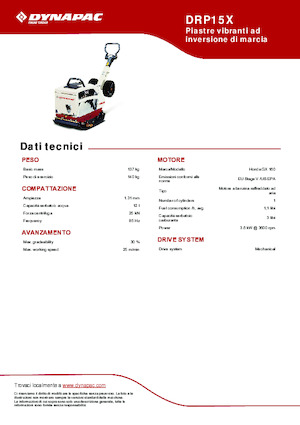 Reverzní vibrační desky Dynapac DRP15X