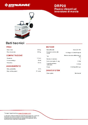 Reverzní vibrační desky Dynapac DRP20