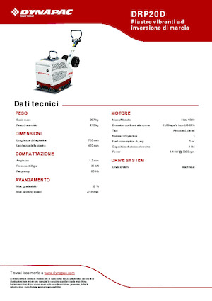 Reverzní vibrační desky Dynapac DRP20D