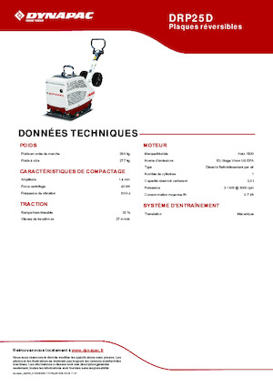 Reverzní vibrační desky Dynapac DRP25D