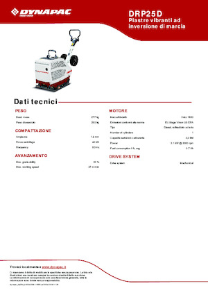 Reverzní vibrační desky Dynapac DRP25D