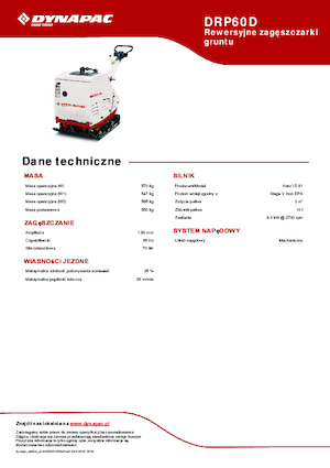 Reverzní vibrační desky Dynapac DRP60D