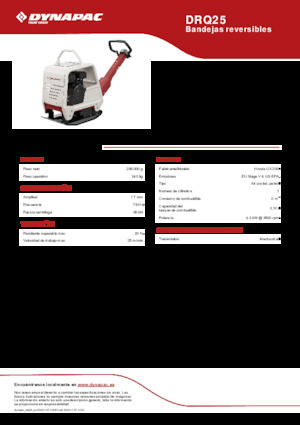 Reverzní vibrační desky Dynapac DRQ25