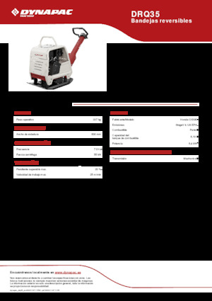 Reverzní vibrační desky Dynapac DRQ35