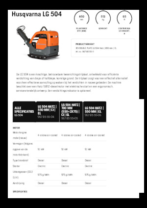 Reverzní vibrační desky Husqvarna LG 504