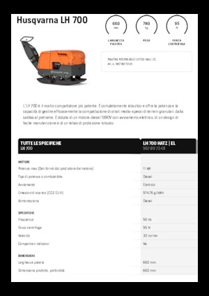 Reverzní vibrační desky Husqvarna LH 700