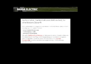 Zahradní traktory a ridery Etesia BAHIA ELECTRIC