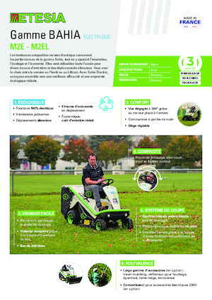 Zahradní traktory a ridery Etesia BAHIA ELECTRIC M2EL