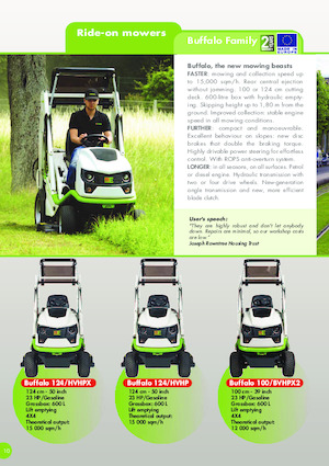 Zahradní traktory a ridery Etesia BUFFALO 100 BVHPX2