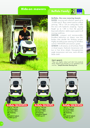 Zahradní traktory a ridery Etesia BUFFALO 124 HVHP2