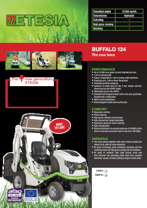 Zahradní traktory a ridery Etesia BUFFALO 124 HVHPX2
