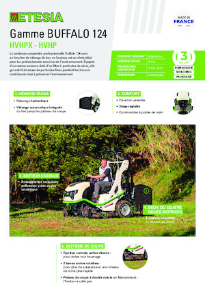 Zahradní traktory a ridery Etesia BUFFALO 124 HVHP2