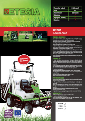 Zahradní traktory a ridery Etesia HYDRO 124 DN