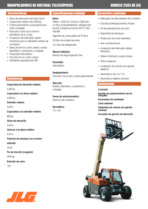 Teleskopické manipulátory JLG 2505
