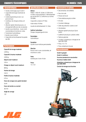 Teleskopické manipulátory JLG 2505