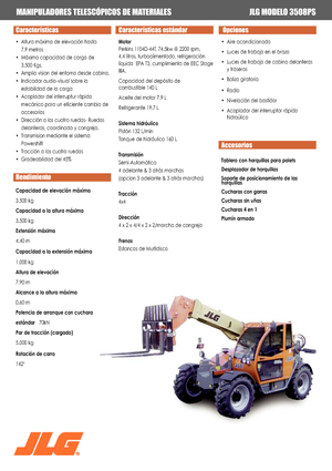Teleskopické manipulátory JLG 3508 PS