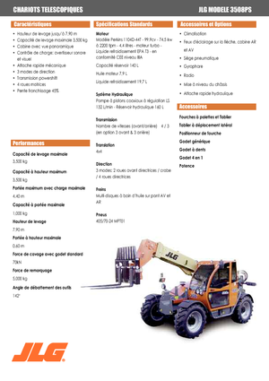 Teleskopické manipulátory JLG 3508 PS