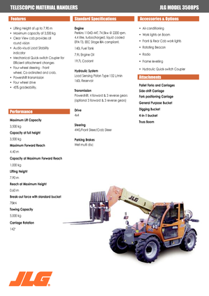 Teleskopické manipulátory JLG 3508 PS
