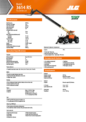 Teleskopické manipulátory JLG 3614 RS