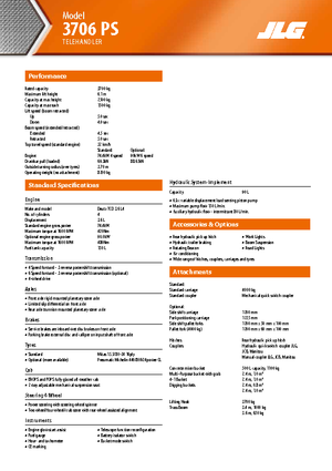 Teleskopické manipulátory JLG 3706 PS