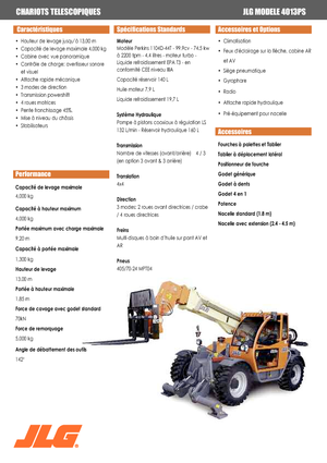 Teleskopické manipulátory JLG 4013 PS
