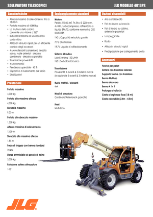 Teleskopické manipulátory JLG 4013 PS