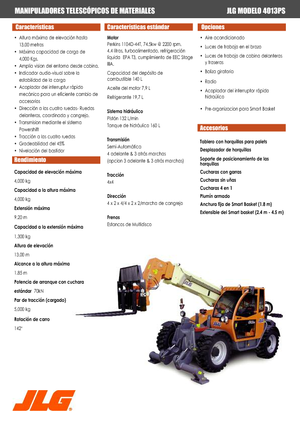 Teleskopické manipulátory JLG 4013 PS